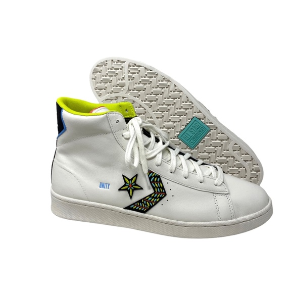 Converse Pro Leather All Star High Top White Leather Men’s Sneakers Size 172187C - Picture 6 of 9